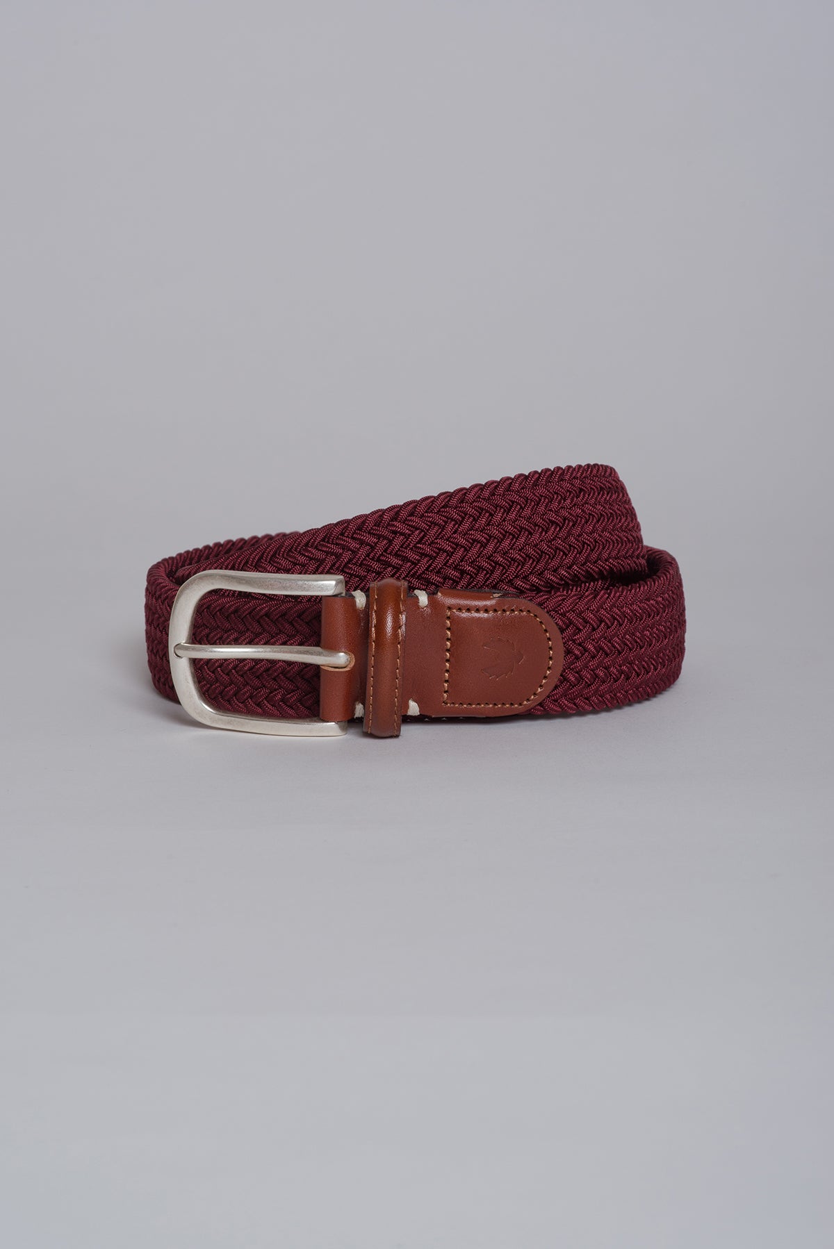 Womens Anderson's brown Wide Woven Leather Belt